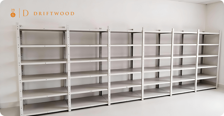 Bolt free shelving
