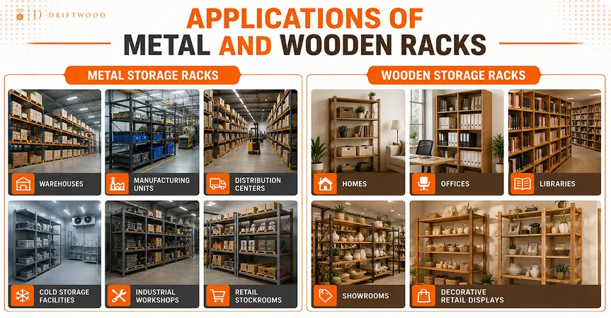 Applications of Metal and Wooden Racks